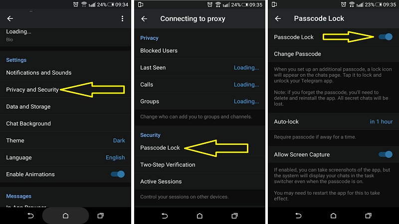 How to lock your Telegram account 